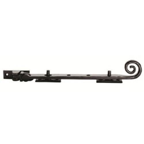 CASEMENT STAY CURLY TAIL ANTIQUE BLACK 200MM LF5541A
