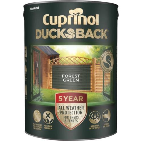 SHED & FENCE PRESERVER FOREST GREEN 5L DUCKSBACK CUPRINOL