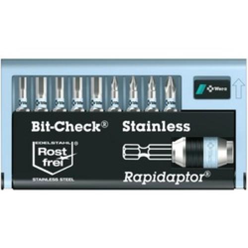 STAINLESS BIT CHECK SET 071110 WERA