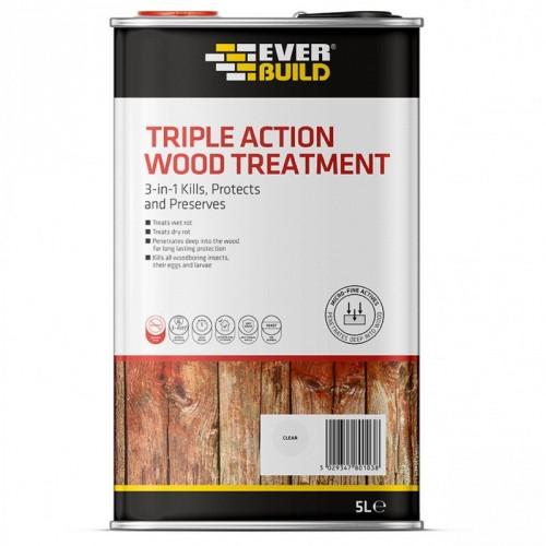 WOOD PRESERVER TRIPLE ACTION 5 LITRE EVERBUILD