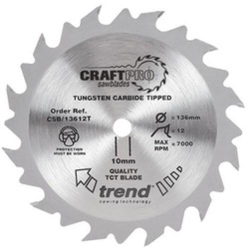 CIRCULAR SAW BLADE 136 X 24T X 10B CORDLESS CSB13624T TREND