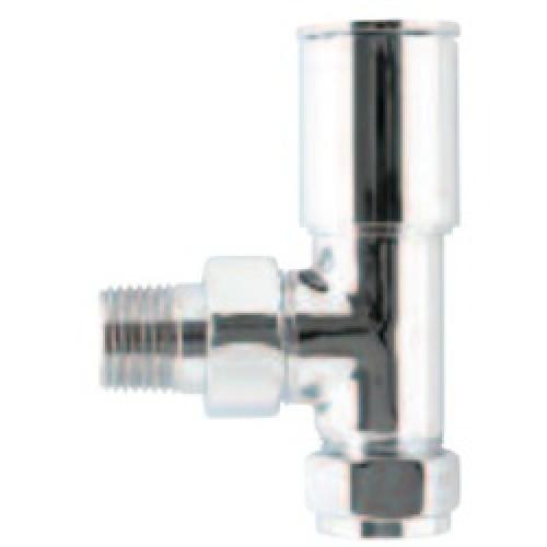 TOWEL RAIL VALVE SET ROUND CHROME 15MM ANGLED (PAIR)