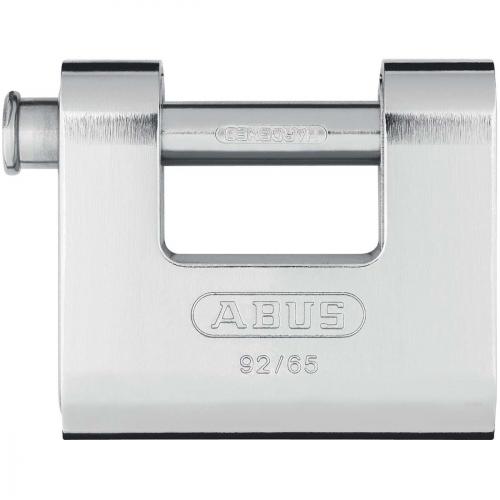 MONOBLOCK BRASS BODY SHUTTER PADLOCK 92/65 ABUS