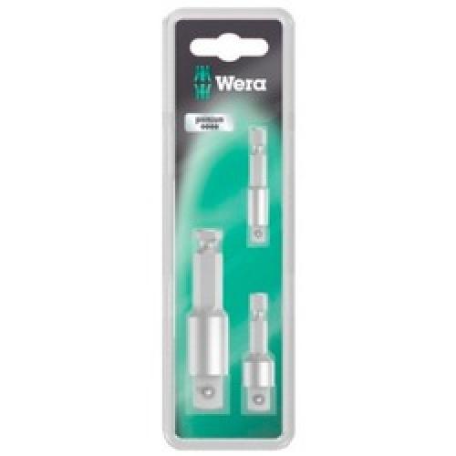 ADAPTOR SET 3PC HEX/SQ DRIVE 1/4" 3/8" 1/2" 073200 WERA