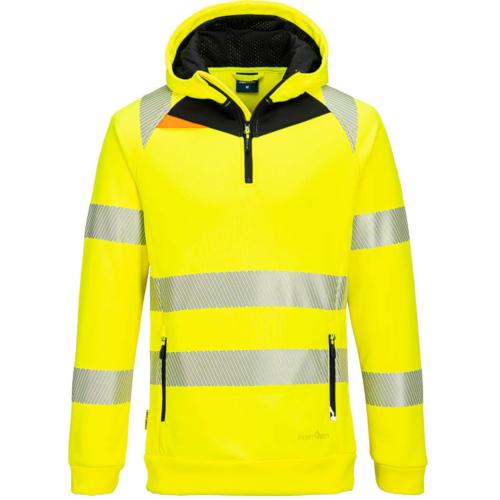 HOODIE YELLOW / BLACK HI VIS 1/4 ZIP MEDIUM DX482