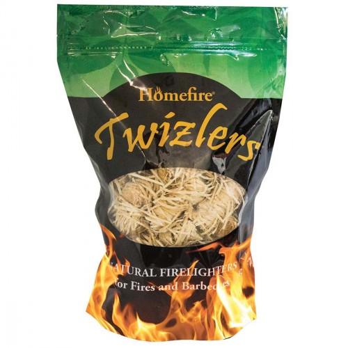 NATURAL WOOD FIRELIGHTERS TWIZLERS 300G BAG HOMEFIRE