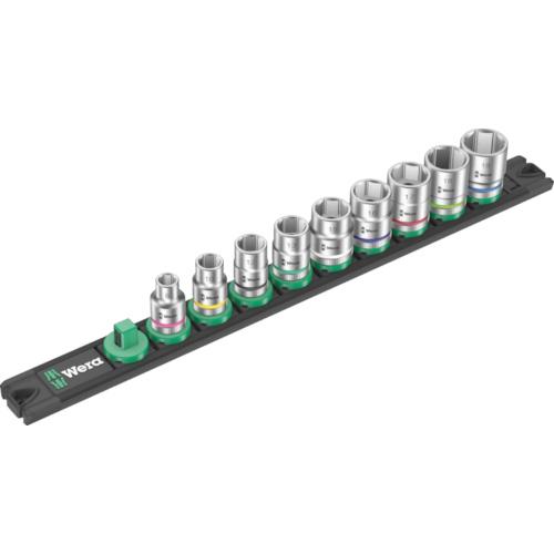 3/8" DRIVE SOCKET RAIL 9 PIECE B4 ZYKLOP 8790B 005430 WERA