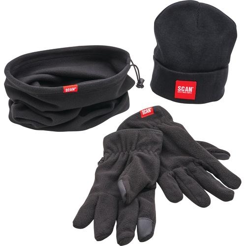 GLOVES SNOOD & BEANIE HAT WINTER WORKWEAR PACK SCAN