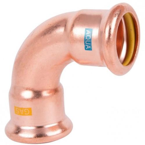 M-PRESS *AQUAGAS* COPPER 15MM 90D EQUAL ELBOW