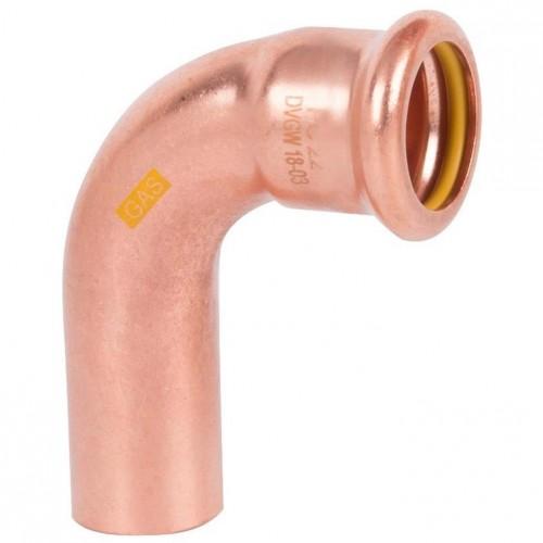 M-PRESS *AQUAGAS* COPPER 28MM 90D STEM ELBOW