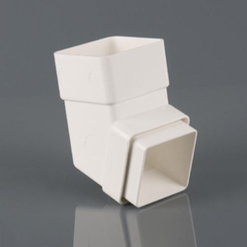 SQUARE PIPE BEND 112DEG 65MM WHITE BR509W BRETT