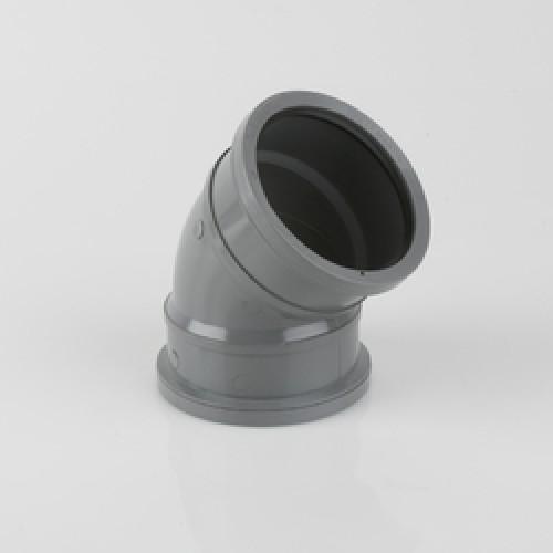 SOIL DOUBLE SOCKET BEND 135DEG 110MM GREY BS482G BRETT