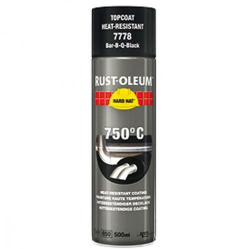 SPRAY PAINT HEAT RESISTANT TOPCOAT BLACK 750C RUSTOLEUM