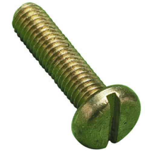 PAN HEAD MACHINE SCREW SLOTTED BRASS M5 X 20