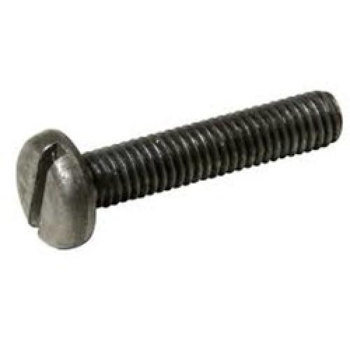 PAN HEAD MACHINE SCREW SLOTTED BLK M10 X 40