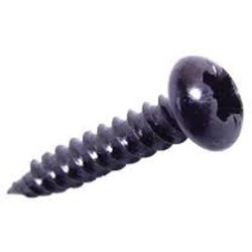 ROUND HEAD WOODSCREW POZI BLACK PASSIVATED 8 X 1