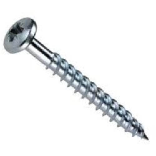 ROUND HEAD WOODSCREW POZI TWINTHREAD BZP 10 X 1.1/2