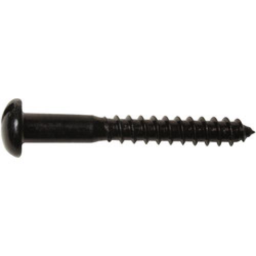 ROUND HEAD WOODSCREW BLACK JAPPANED 6 X 2