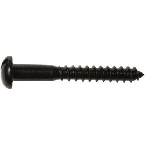ROUND HEAD WOODSCREW BLACK JAPPANED 8 X 2