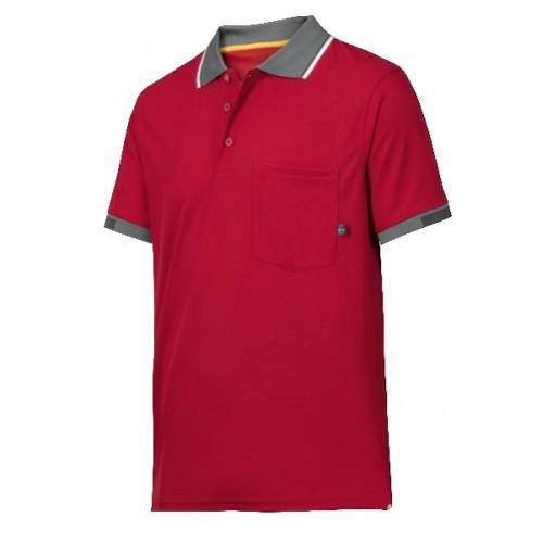 POLO SHIRT MEDIUM RED 37.5 TECH 2724 1600 SNICKERS