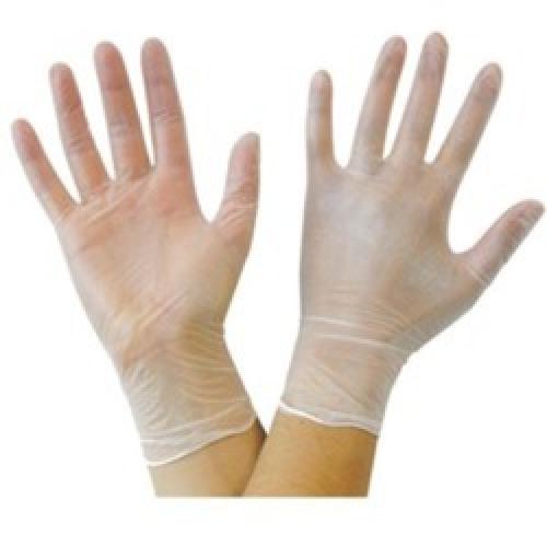 VINYL CLEAR DISPOSABLE GLOVES LARGE