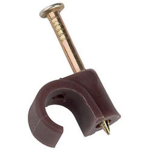 ato CABLE CLIP FOR TV COAX BROWN (BOX OF 100)