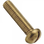 ROUND HEAD MACHINE SCREW SLOTTED BRASS 3/8"W X 2"