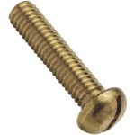 ROUND HEAD MACHINE SCREW SLOTTED BRASS 5/16" W X 1/2"