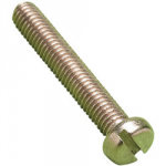 CHEESE HEAD MACHINE SCREW SLOTTED BRASS 3/8" W X 1"