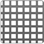 STEEL SQUARE PERFORATED PANEL 1000 X 500MM 5.5MMSQ 5016-5485