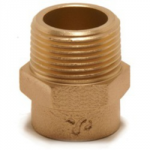 COPPER STRAIGHT MALE CONNECTOR 42MM X 1.1/2 YP3 SOLDER RING