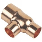 COPPER REDUCING TEE 22MM X 15 X 15 ENDFEED