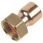 COPPER STRAIGHT TAP CONNECTOR 15MM X 1/2" ENDFEED