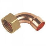 COPPER BENT TAP CONNECTOR 15MM X 1/2" ENDFEED