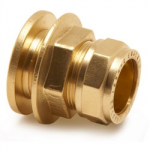 FLANGED TANK CONNECTOR 22MM COMPRESSION