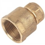 STRAIGHT FEMALE COUPLING 22MM X 1" COMPRESSION