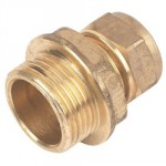 STRAIGHT MALE IRON COUPLING 10MM X 3/8" COMPRESSION
