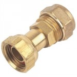 STRAIGHT SWIVEL TAP CONNECTOR 22MM X 3/4" COMPRESSION