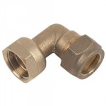 BENT SWIVEL TAP CONNECTOR 15MM X 1/2" COMPRESSION