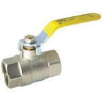LEVER BALL VALVE F/F 1/2 YELLOW LEVER
