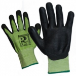 CUT RESISTANT LEVEL 5 GLOVE GREEN RIBBED NITRILE SIZE 9