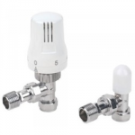 TRV & LOCKSHIELD CONTRACT TWIN PACK RADIATOR VALVES ANGLED