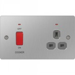 COOKER SWITCH 45A & SOCKET 13A STAINLESS STEEL SBS70G
