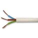 ELECTRIC CABLE 3093Y HR 3 CORE WHITE 0.75MM 100M PER MTR
