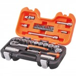 3/8 SQUARE DRIVE SOCKET SET 34 PIECE 10 TO 22MM S330 BAHCO