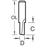 ROUTER BIT 1 FLUTE 1.5X6MM 1/4 SHANK TCT 2/01 TREND