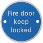 SIGN FIRE DOOR KEEP LOCKED AR901-SSS