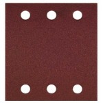 SANDING SHEET 115X107MM 80GRIT VELCRO 6 HOLE PACK 10 BOSCH