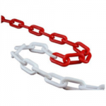 PLASTIC CHAIN RED & WHITE 6MM X 47MM. 480MM PC-02 (METRE)