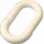 PLASTIC CHAIN CONNECTING LINK WHITE